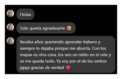 Opinión de un estudiante sobre Italiano Ilustrado